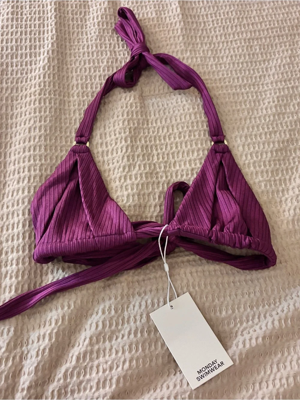 NWT Monday Swimwear Scoop Bikini Top